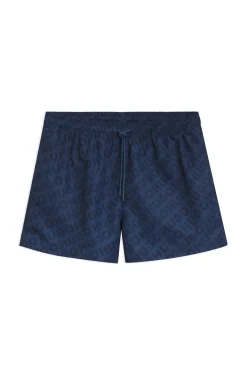 Schnell trocknende Badeshorts mit Logo-Print