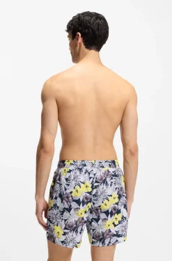 Schnell trocknende Badeshorts mit Allover-Print
