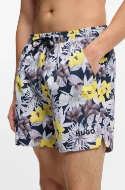 Schnell trocknende Badeshorts mit Allover-Print