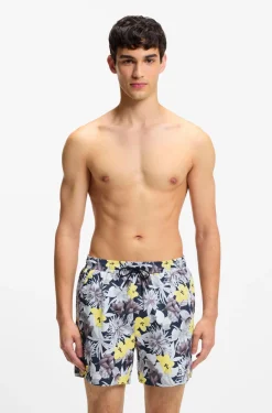 Schnell trocknende Badeshorts mit Allover-Print