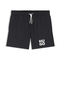 Schnell trocknende Badeshorts mit Stacked-Logo-Print