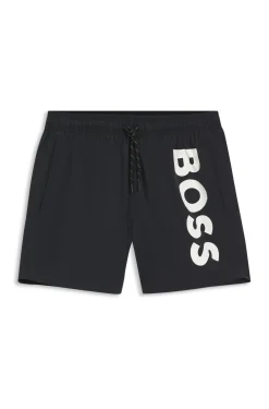 Schnell trocknende Badeshorts mit aufgedrucktem Logo