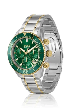 Sealiner zweifarbiger Chronograph mit grünem Zifferblatt