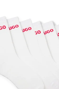 Sechserpack kurze Socken mit Logo-Detail
