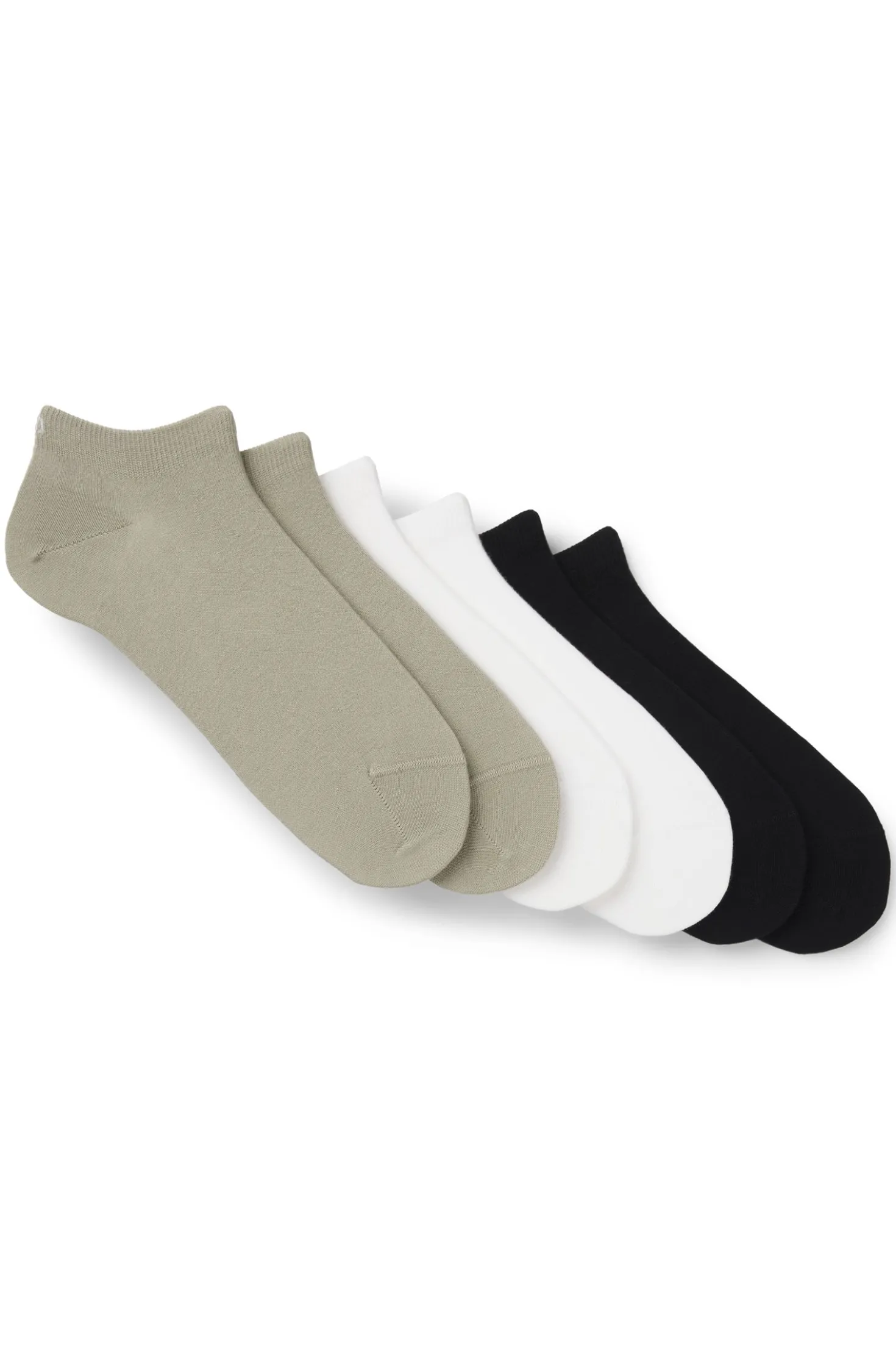 Sechserpack Sneakers-Socken aus Baumwoll-Mix mit Logos