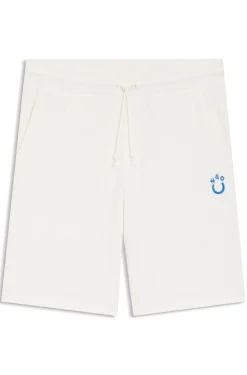 Shorts aus Baumwoll-Frottee mit Leopard-Jacquard