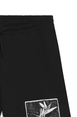 Shorts aus Baumwoll-Terry mit Artwork-Patch