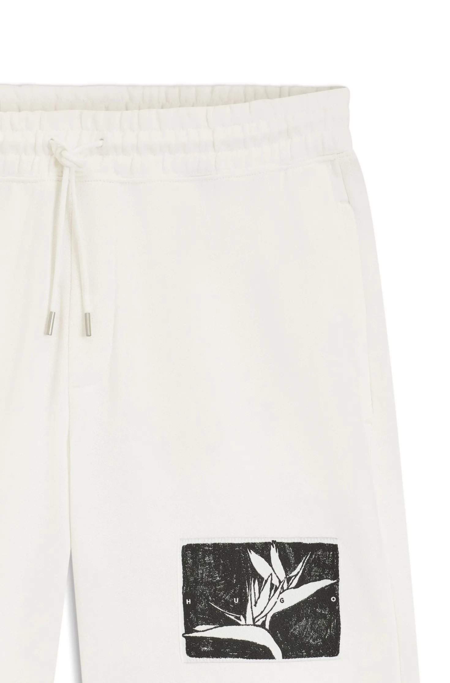 Shorts aus Baumwoll-Terry mit Artwork-Patch