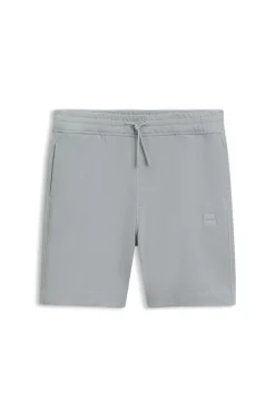 Shorts aus Baumwoll-Terry mit Logo-Patch