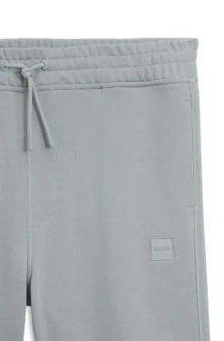 Shorts aus Baumwoll-Terry mit Logo-Patch