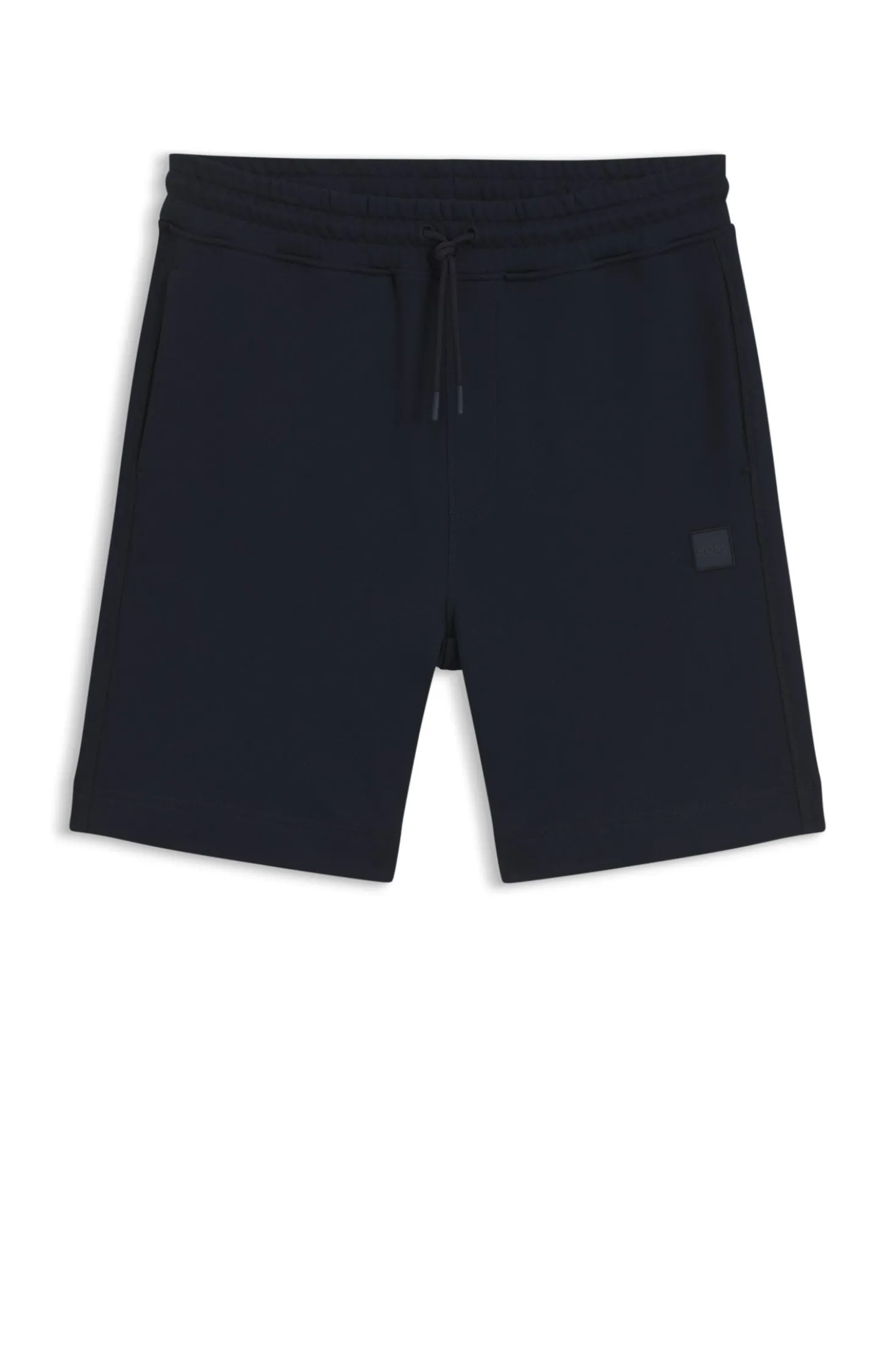 Shorts aus Baumwoll-Terry mit Logo-Patch