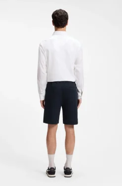 Shorts aus Baumwoll-Terry mit Logo-Patch