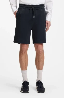 Shorts aus Baumwoll-Terry mit Logo-Patch
