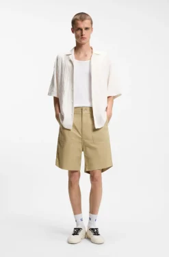 Shorts aus merzerisierter Baumwoll-Canvas