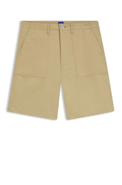 Shorts aus merzerisierter Baumwoll-Canvas
