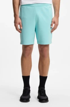 Shorts aus Piqué-Jersey im Baumwoll-Mix mit Logo-Stickerei