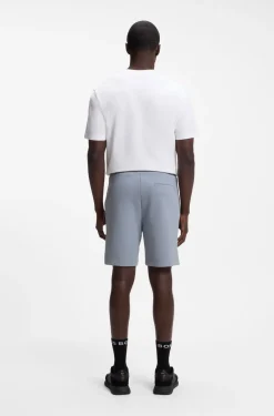 Shorts aus Piqué-Jersey im Baumwoll-Mix mit Logo-Stickerei