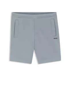 Shorts aus Piqué-Jersey im Baumwoll-Mix mit Logo-Stickerei