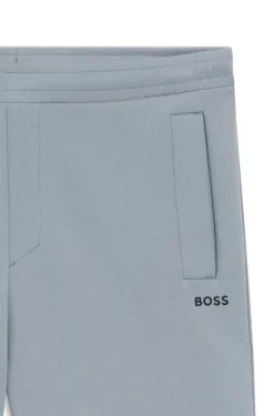 Shorts aus Piqué-Jersey im Baumwoll-Mix mit Logo-Stickerei