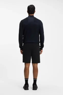 Shorts aus Piqué-Jersey im Baumwoll-Mix mit Logo-Stickerei