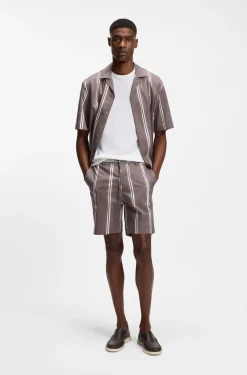 Shorts aus Stretch-Baumwolle mit Druckmuster