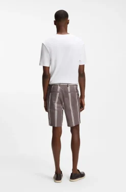 Shorts aus Stretch-Baumwolle mit Druckmuster