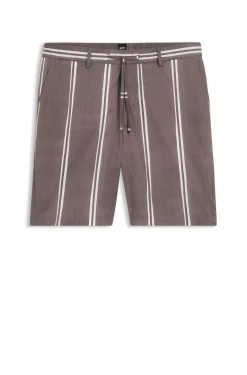 Shorts aus Stretch-Baumwolle mit Druckmuster