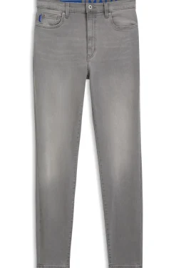 Skinny-Fit Jeans aus dunkelgrauem Stretch-Denim