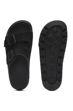 Slides mit zwei Riemen und Logo-Schließe