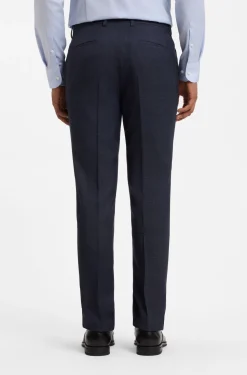 Slim-Fit Anzug aus fein gemusterter Schurwolle