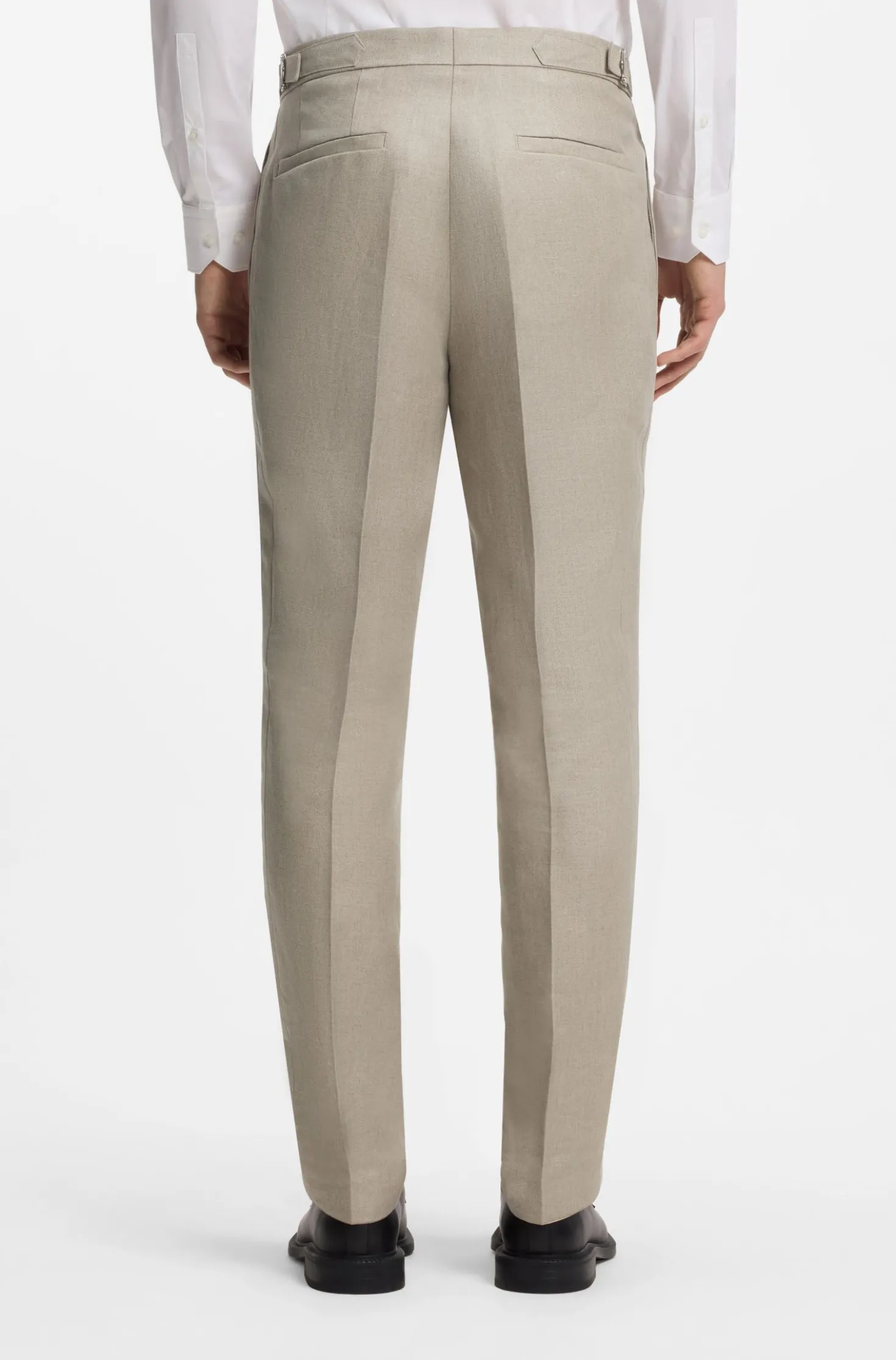 Slim-Fit Anzug aus Leinen-Twill