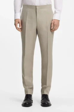 Slim-Fit Anzug aus Leinen-Twill