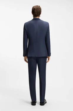 Slim-Fit Anzug aus Leinen-Twill