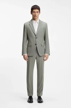 Slim-Fit Anzug aus strukturiertem Stretch-Gewebe
