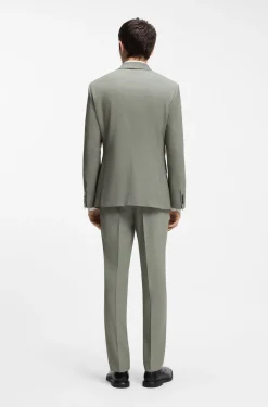 Slim-Fit Anzug aus strukturiertem Stretch-Gewebe