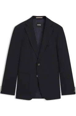 Slim-Fit Blazer aus elastischer Schurwolle