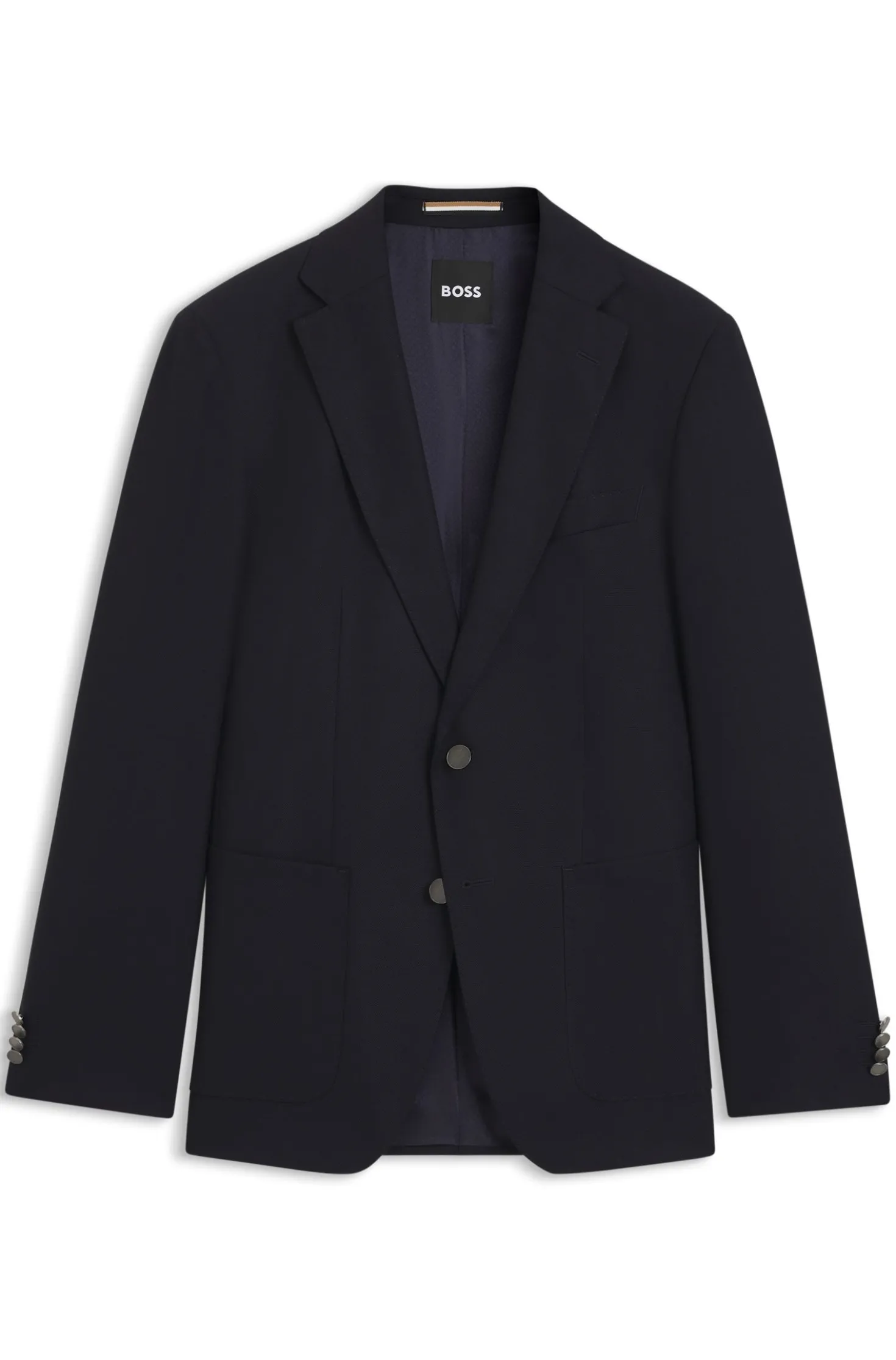 Slim-Fit Blazer aus elastischer Schurwolle