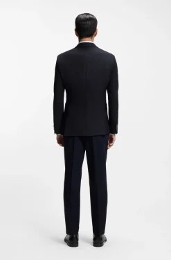 Slim-Fit Blazer aus elastischer Schurwolle