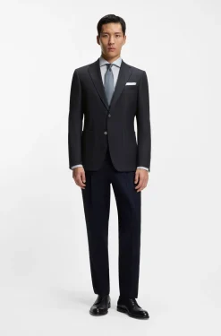 Slim-Fit Blazer aus elastischer Schurwolle