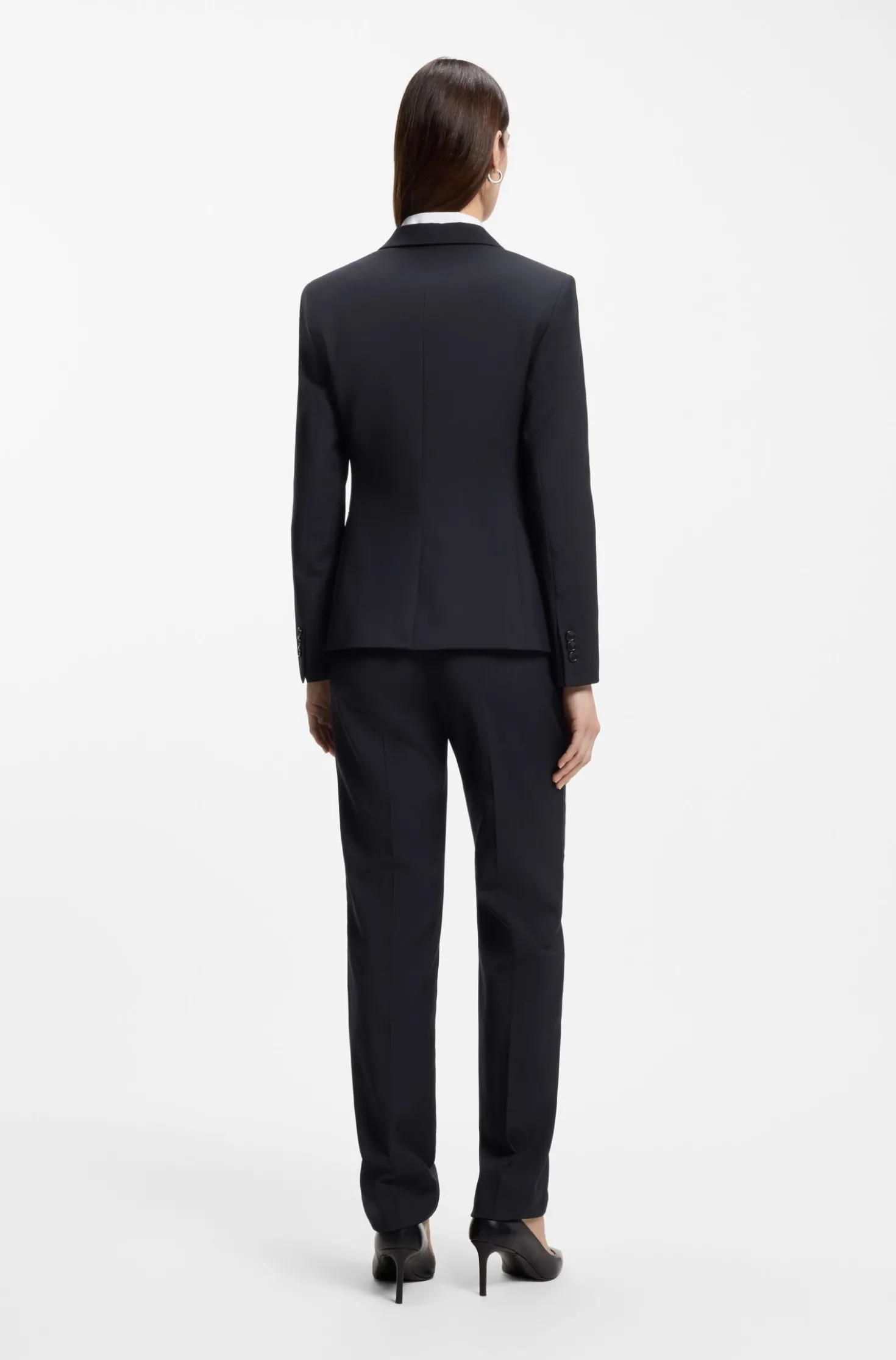 Slim-Fit Blazer aus in Italien gefertigter Schurwolle