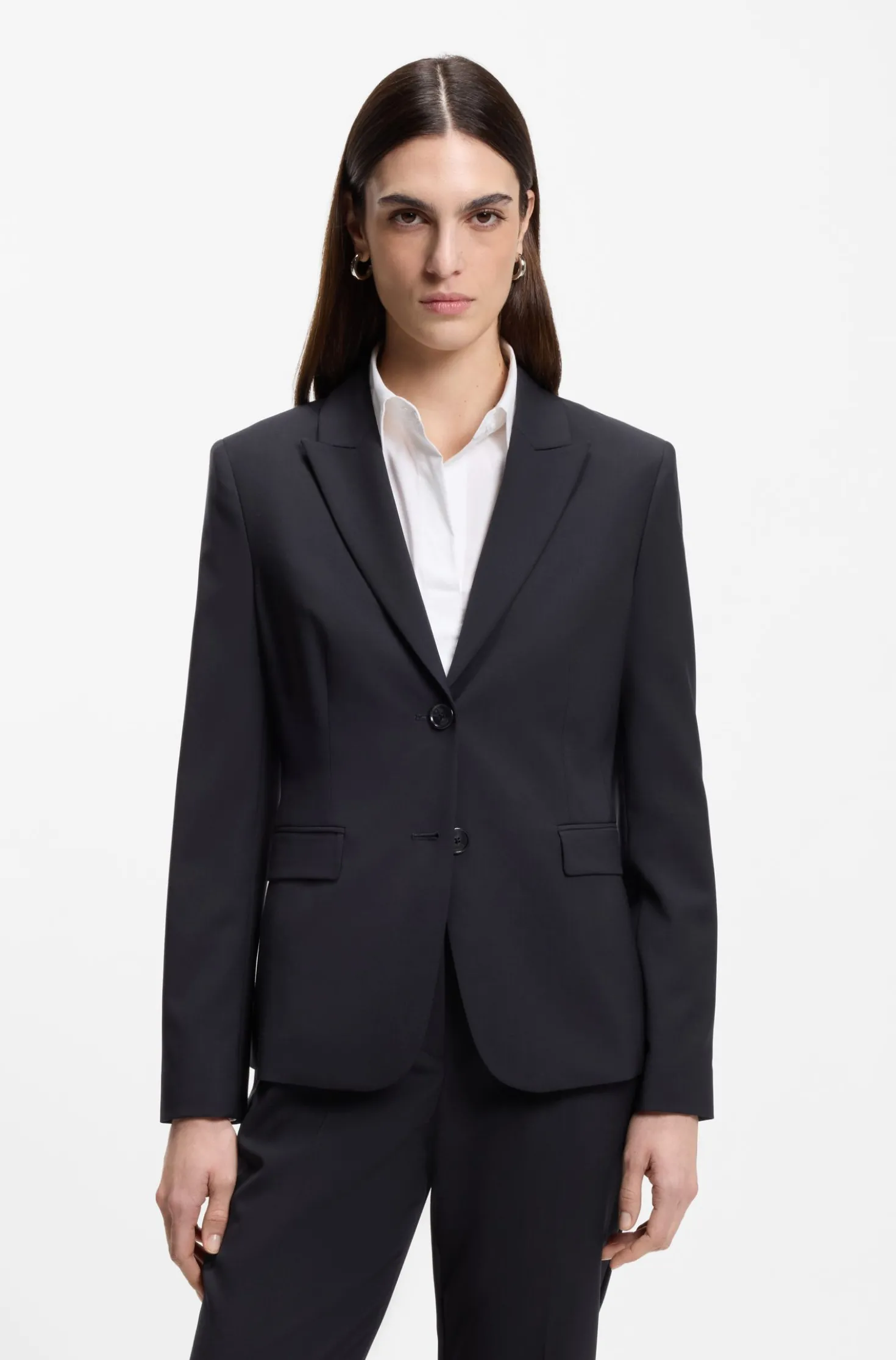 Slim-Fit Blazer aus in Italien gefertigter Schurwolle