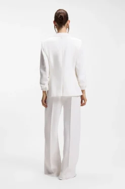 Slim-Fit Blazer aus Leinen-Mix