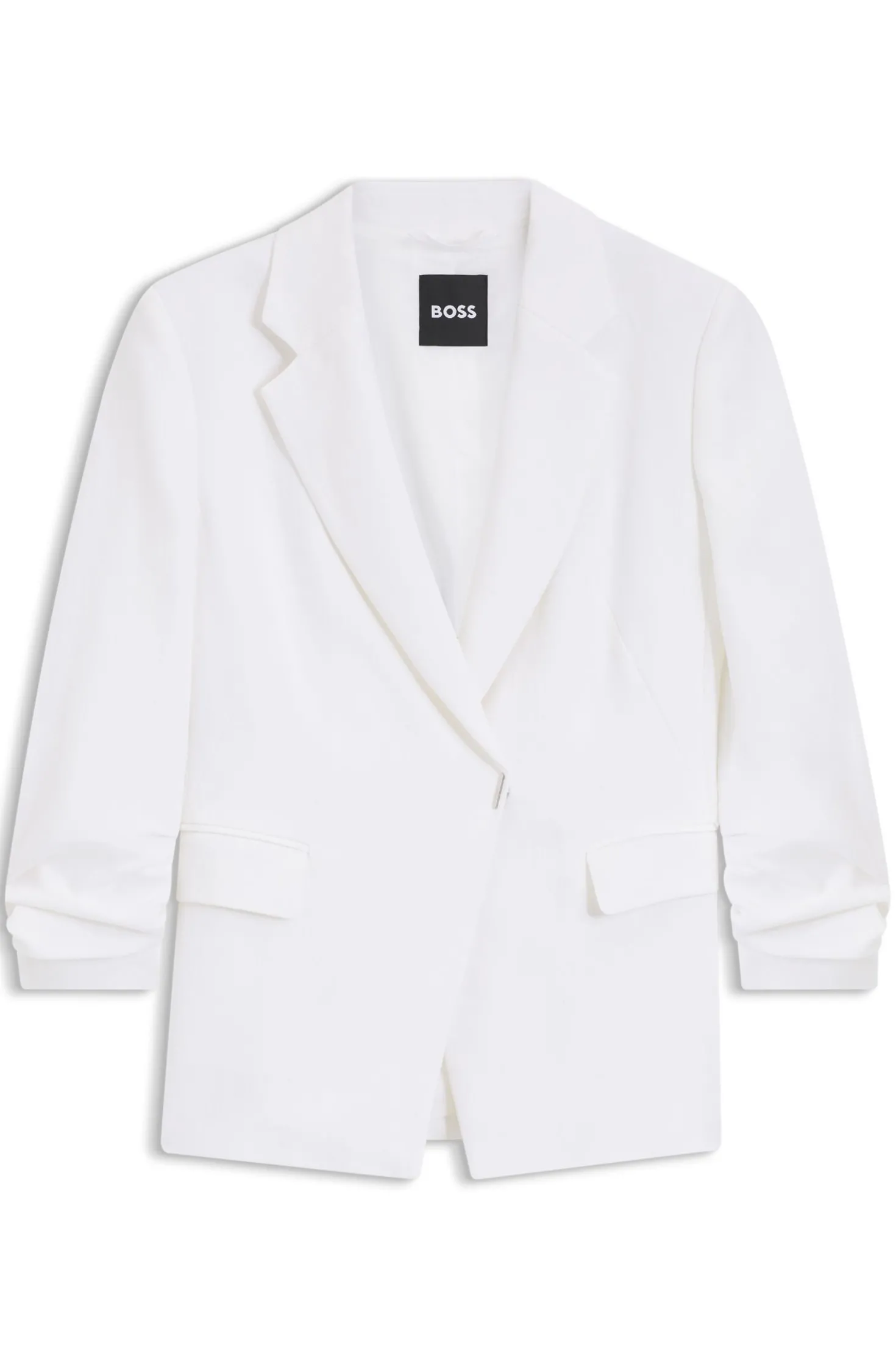 Slim-Fit Blazer aus Leinen-Mix