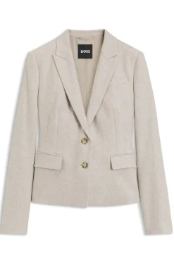 Slim-Fit Blazer aus meliertem Flanell
