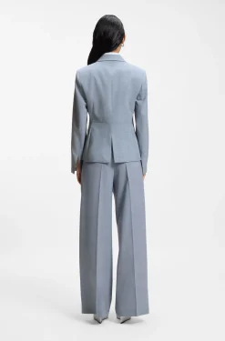 Slim-Fit Blazer aus melierter Schurwolle