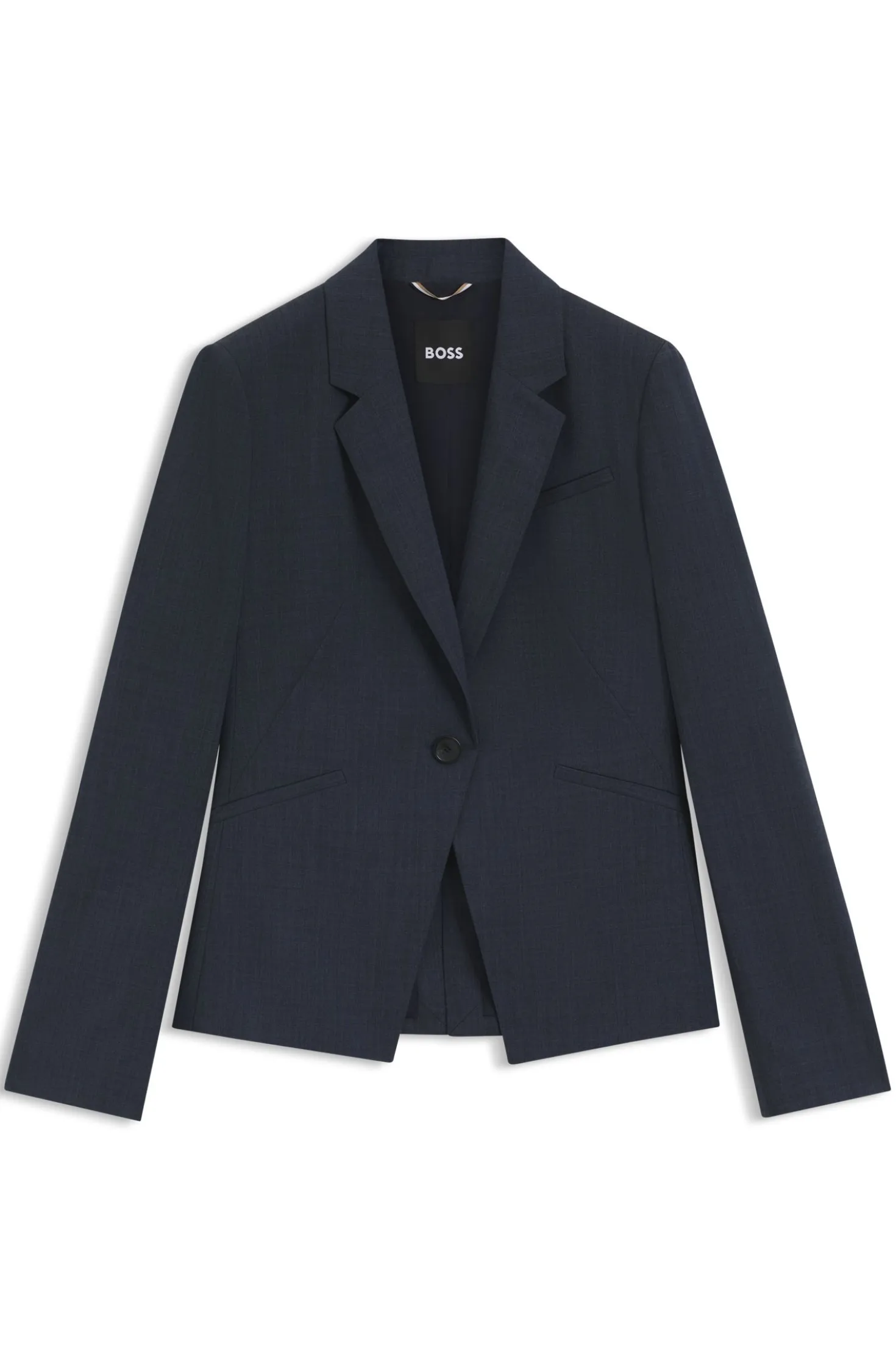 Slim-Fit Blazer aus melierter Schurwolle