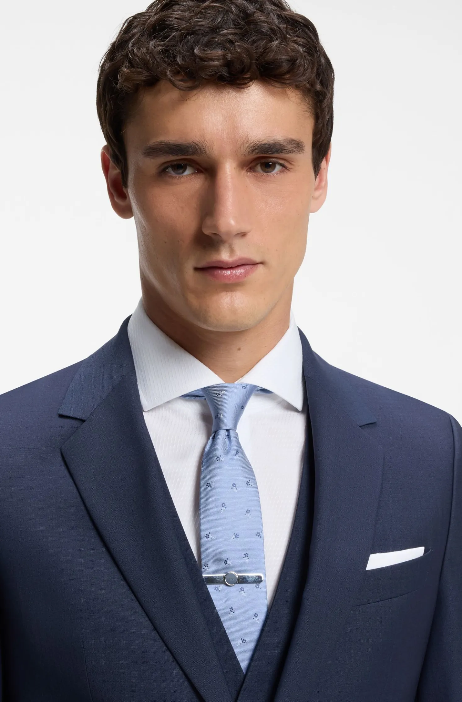 Slim-Fit Dreiteiler aus Schurwolle