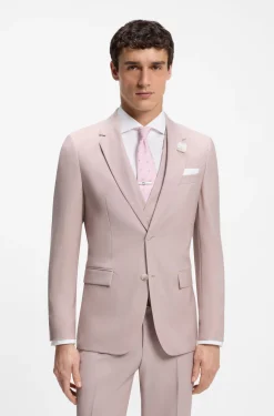 Slim-Fit Dreiteiler aus Schurwolle