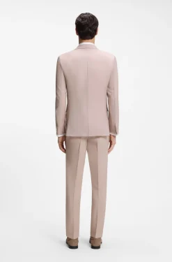 Slim-Fit Dreiteiler aus Schurwolle