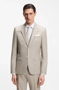 Slim-Fit Dreiteiler aus Schurwolle